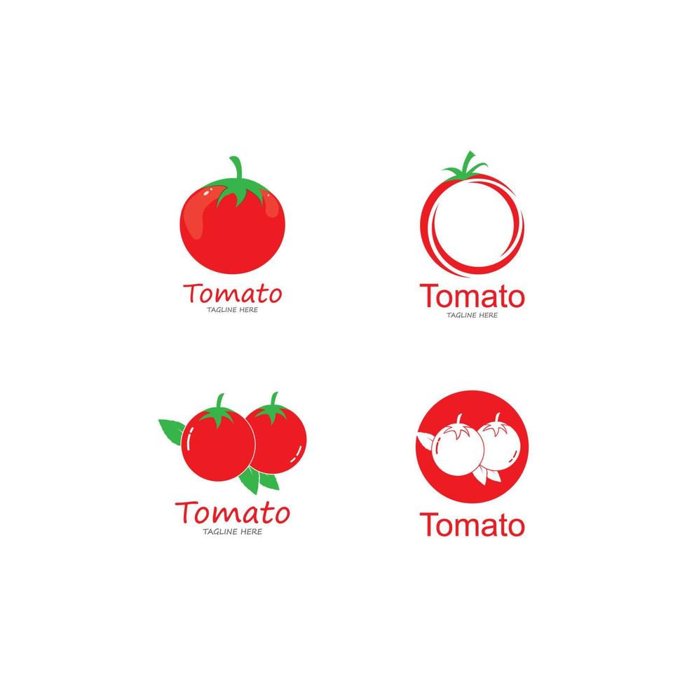 plantilla de diseño de logotipo de tomate. vector