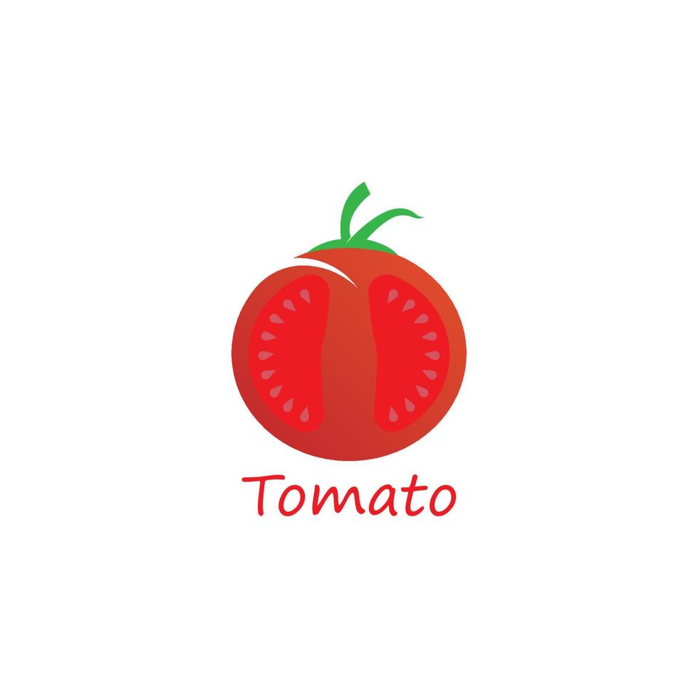 plantilla de diseño de logotipo de tomate vector