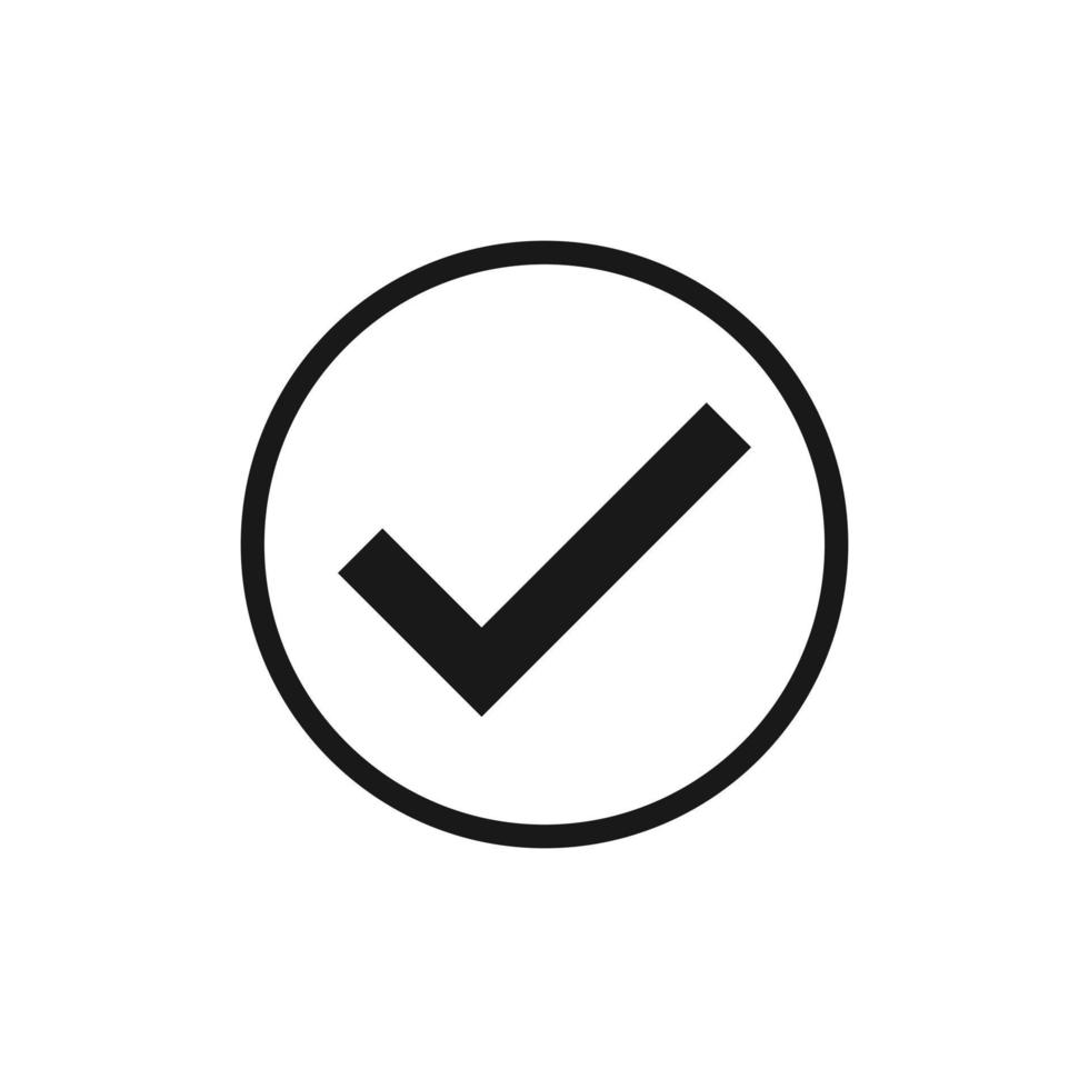 iconos de vector de marca de verificación. símbolo de icono de lista de verificación aislado