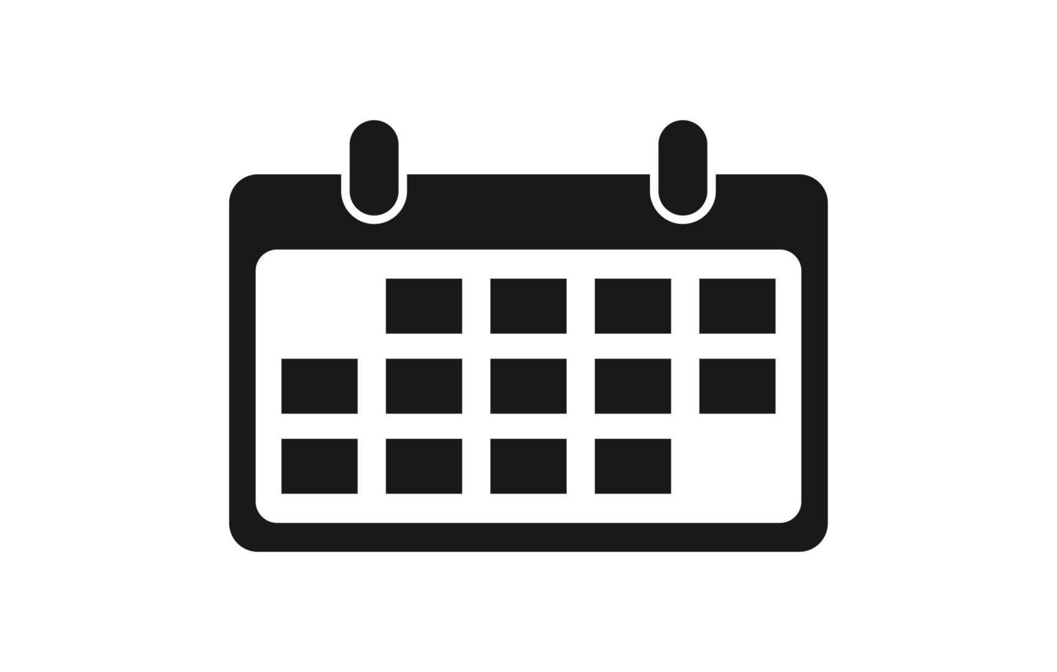 vector de icono de calendario. símbolo de icono de horario