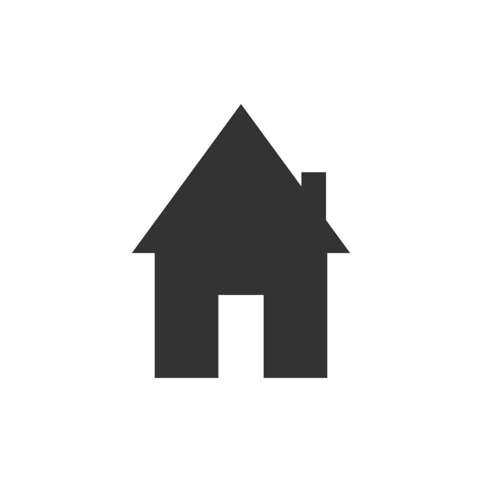 Home icon. House symbol illustration vector to be used in web applications. House flat pictogram isolated. Stay home. Line icon representing house for web site or digital apps.