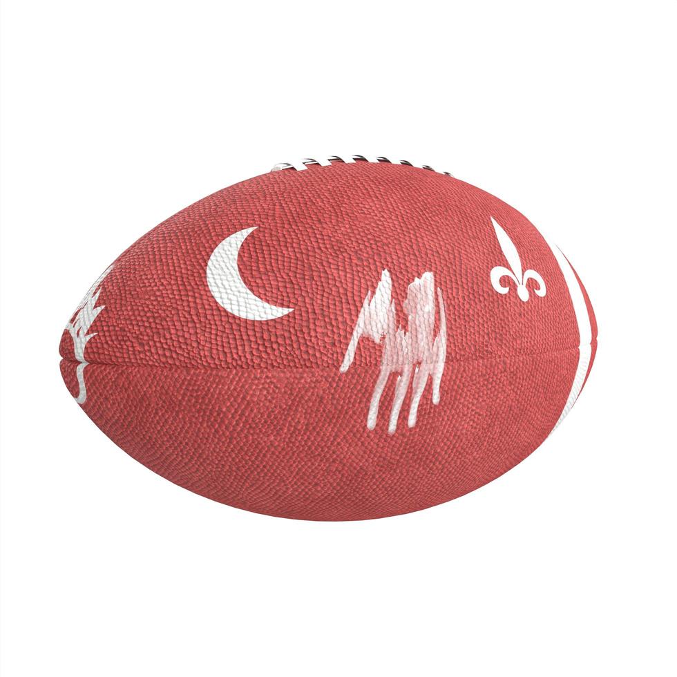 American football on white background photo
