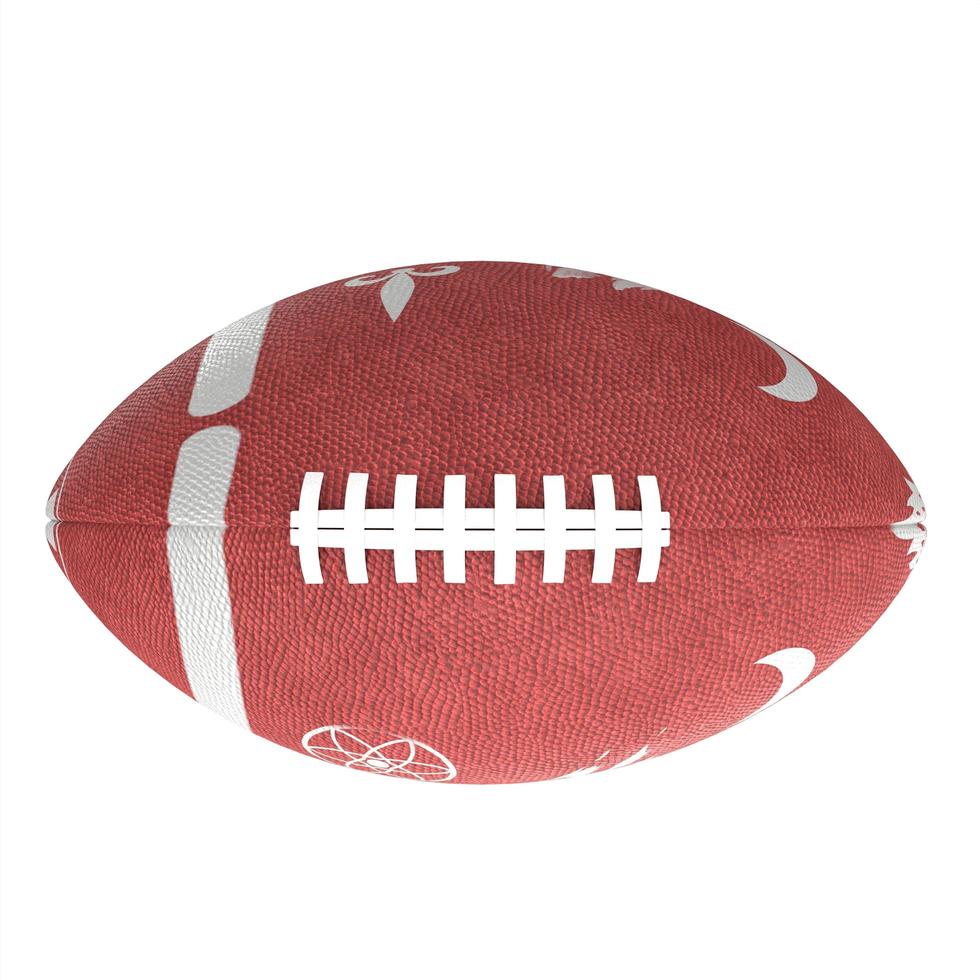 American football on white background photo