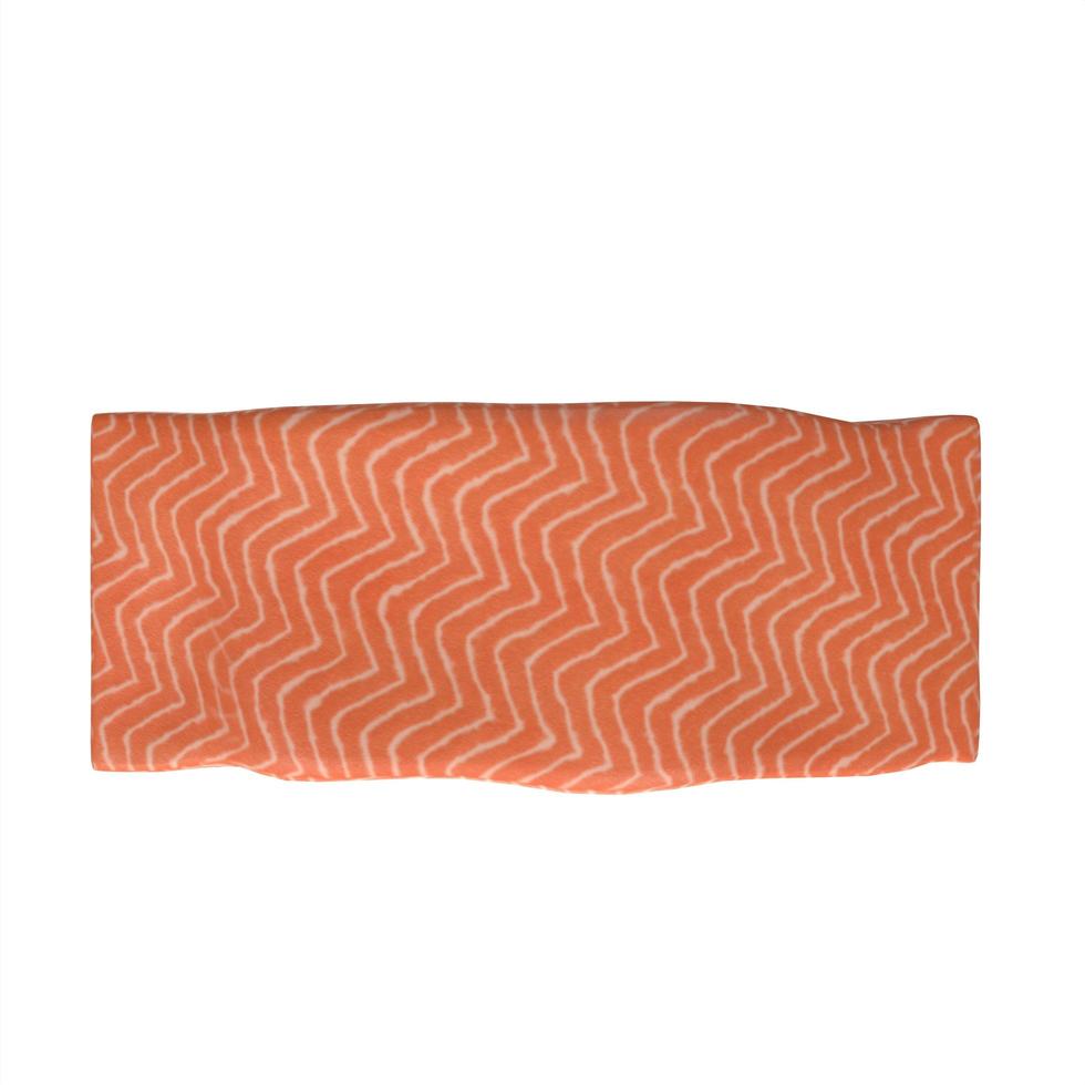 slice of salmon on white background photo