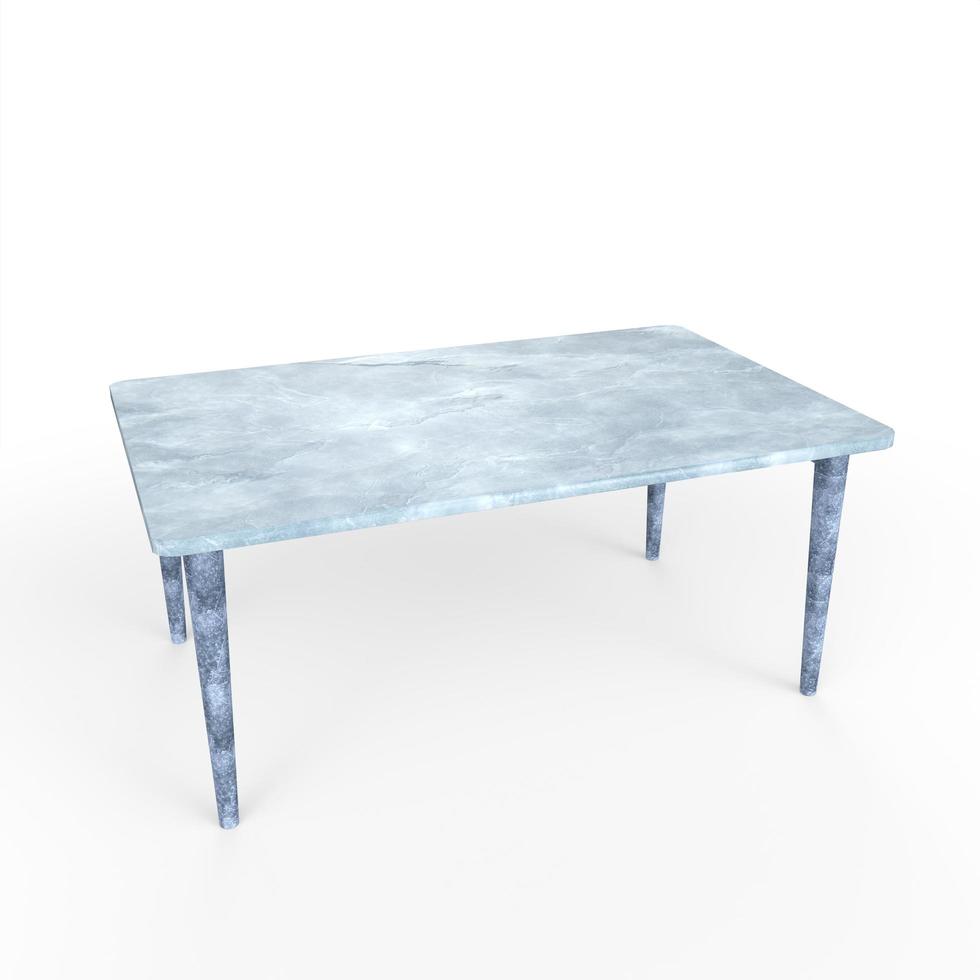 ice table isolated on white background photo
