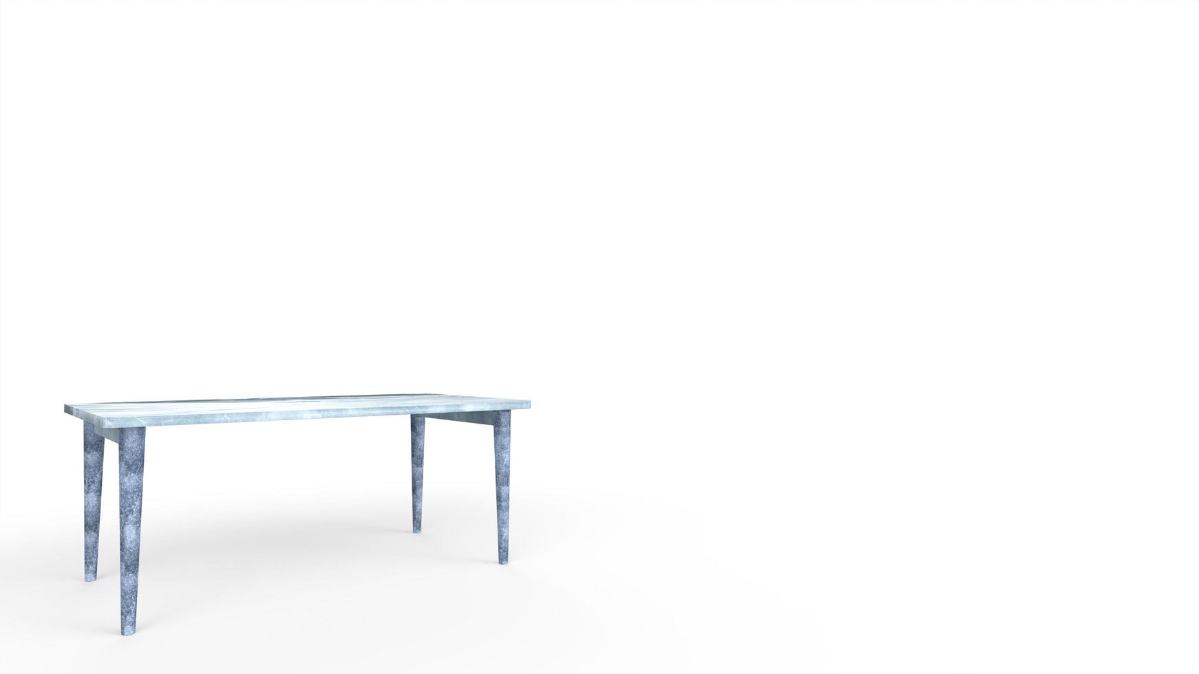 ice table isolated on white background photo