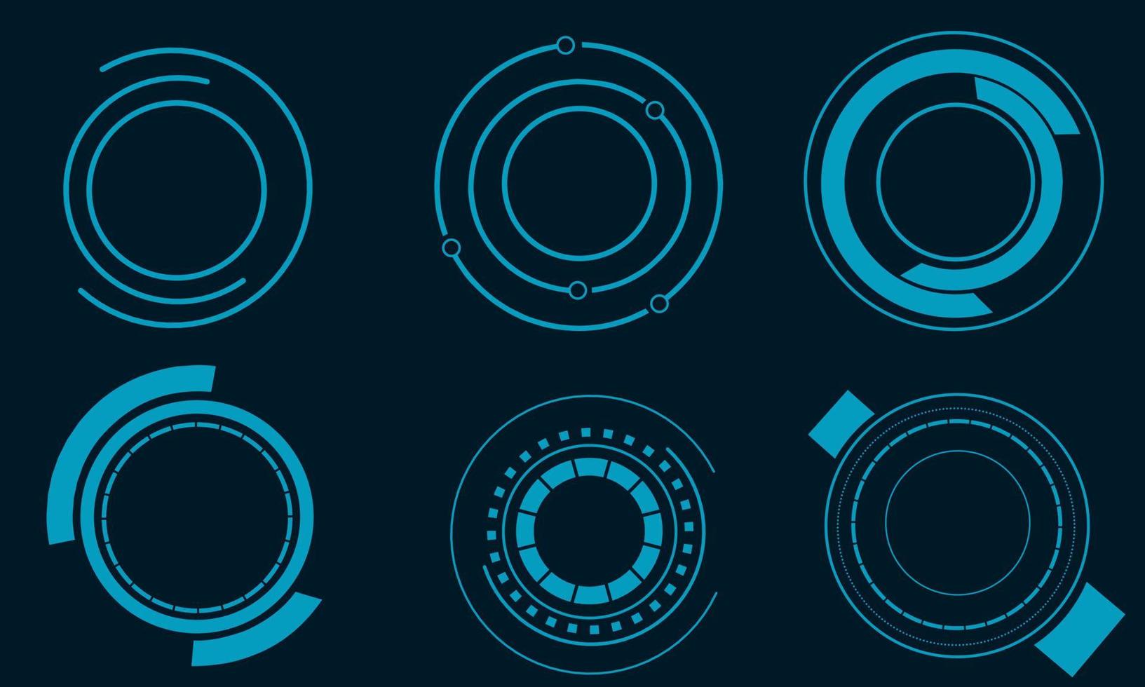 diseño gráfico vectorial de la tecnología de círculo de borde de marco establecido perfecta para el concepto de inteligencia artificial vector