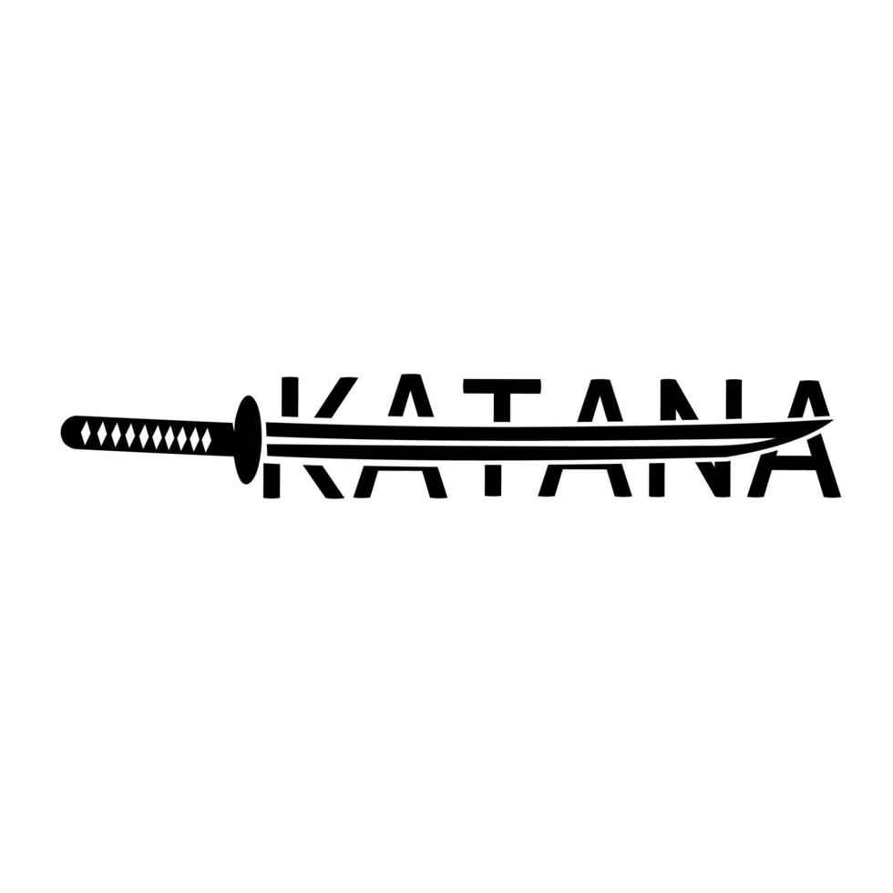 ilustración vectorial gráfico de la plantilla logo texto wordmark katana vector