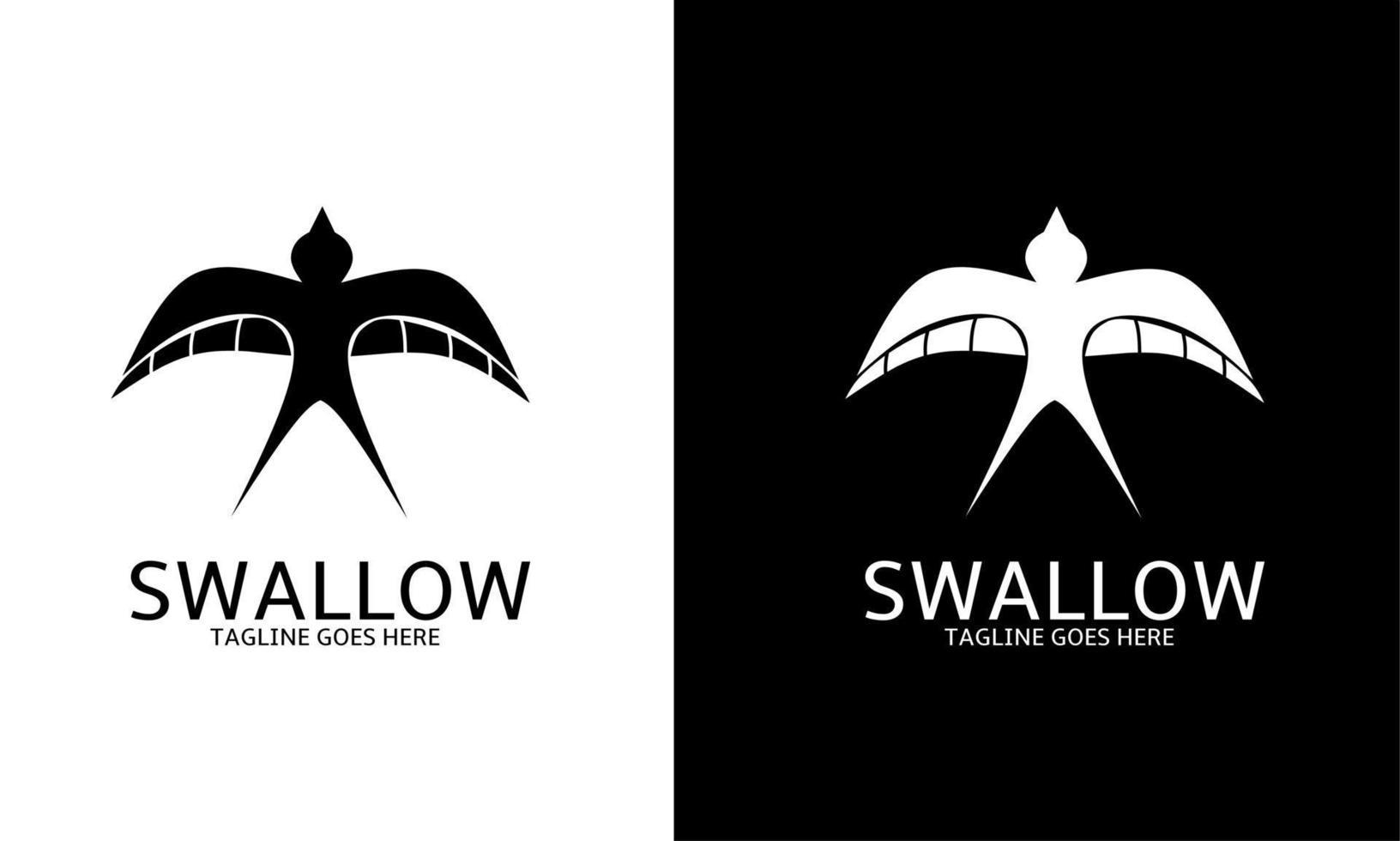 Illustration vector graphic of logo template swallow birds simple design