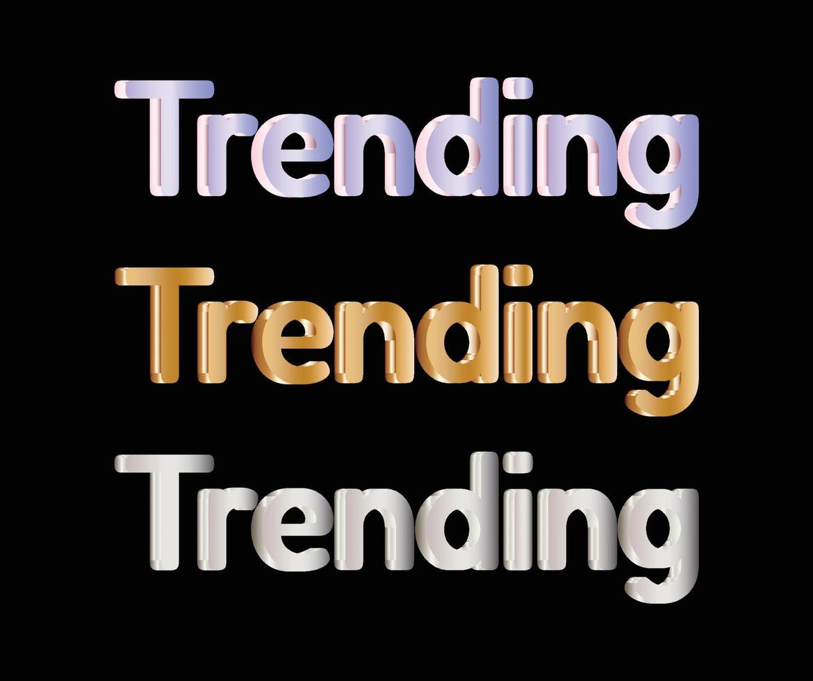 Trending 3D Text Design Set Illustration 10451694 Vector Art at Vecteezy