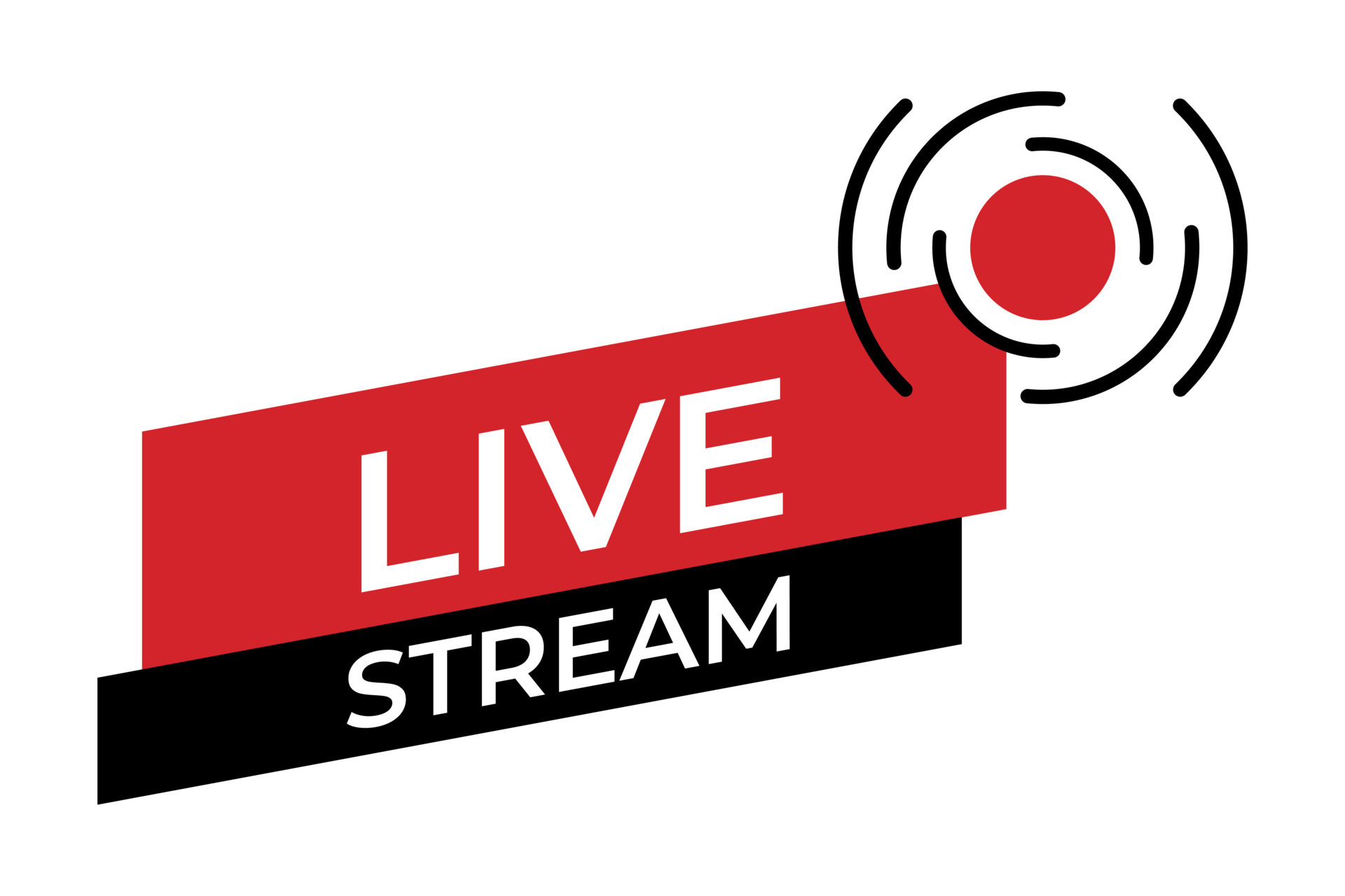 Live Stream Symbol Icon Online Stream Sign Flat Simple Design Vector 