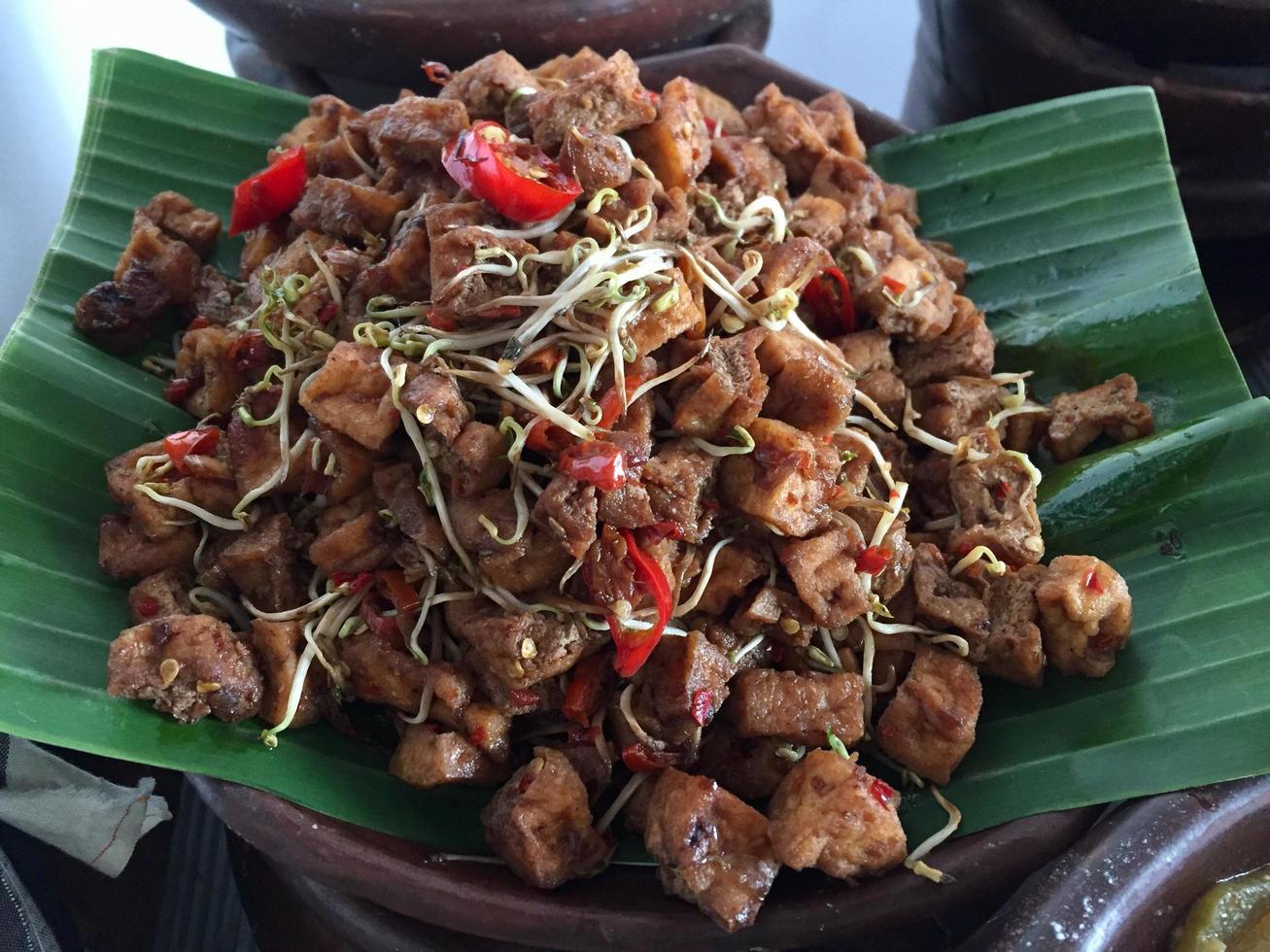 tempeh soy sauce. Indonesian special food. Indonesian traditional food photo