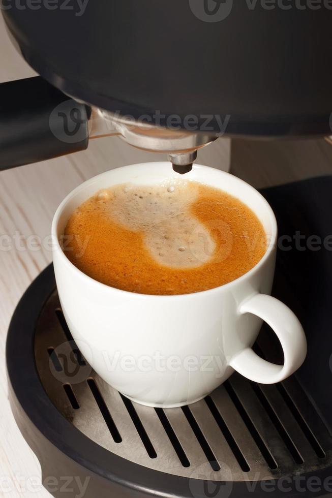 Coffee machine, process of making coffee in coffe machine photo