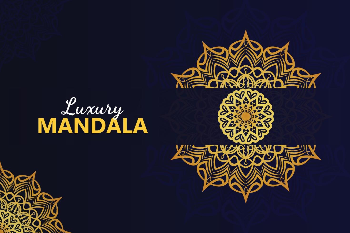 luxury ornamental mandala template design for background with with golden color vector