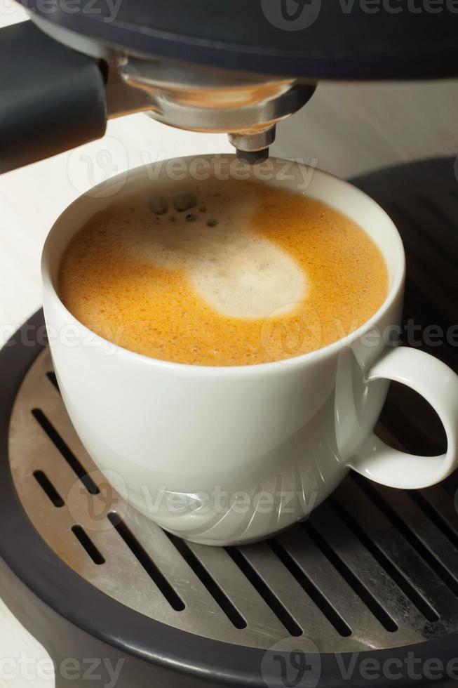 Coffee machine, process of making coffee in coffe machine photo