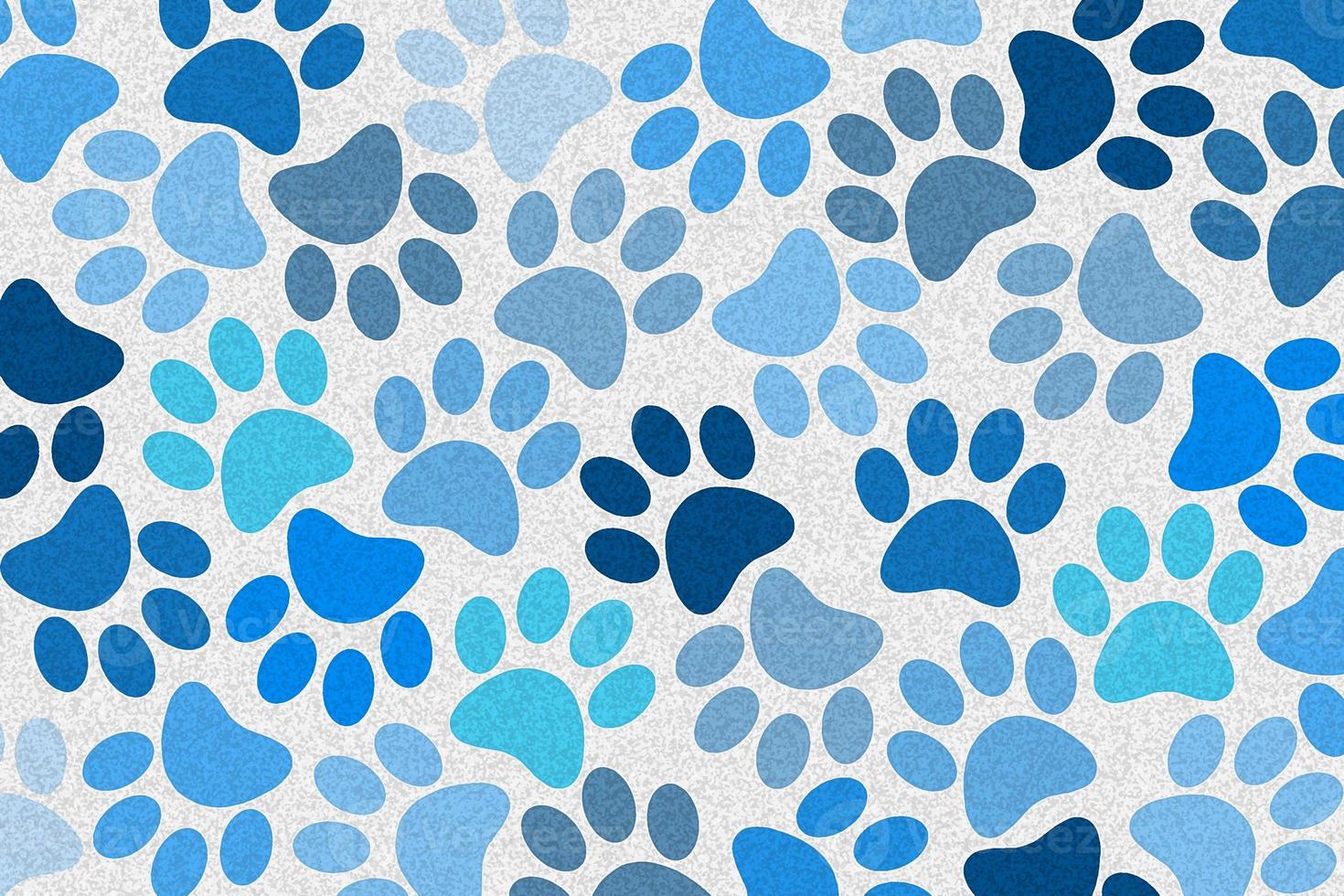 Colorful animal paws background. More paws pattern. photo