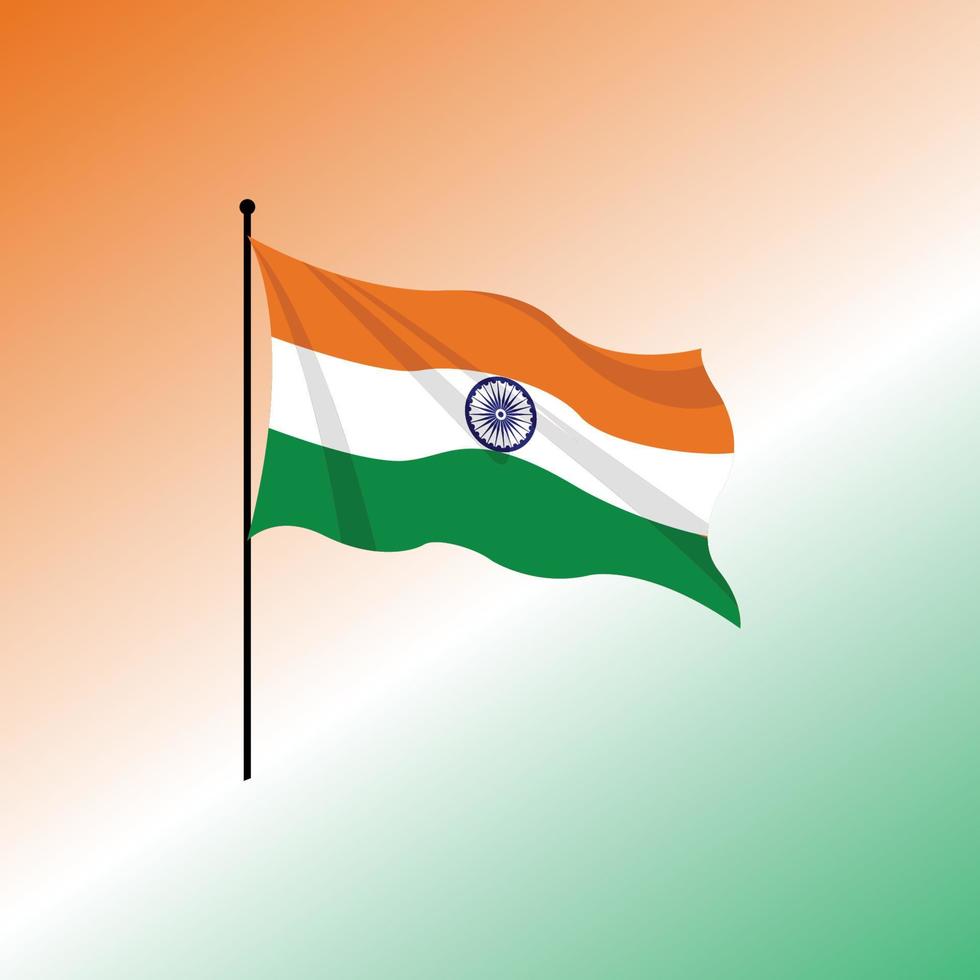 ilustración de vector premium de bandera india