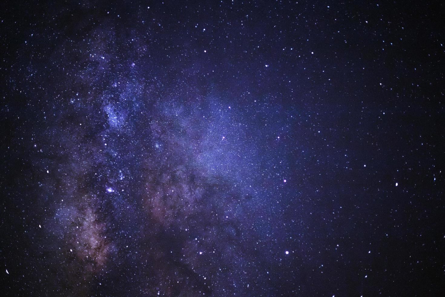 Close-up of Milky way galaxy with stars and space dust in the universe, Long exposure photograph, with grain. photo