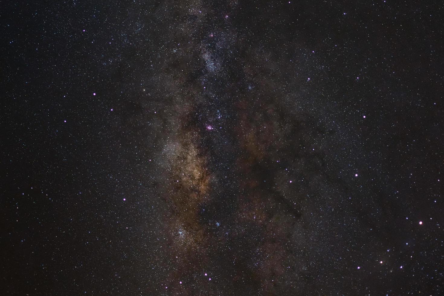 Milky Way galaxy, Long exposure photograph, with grain photo