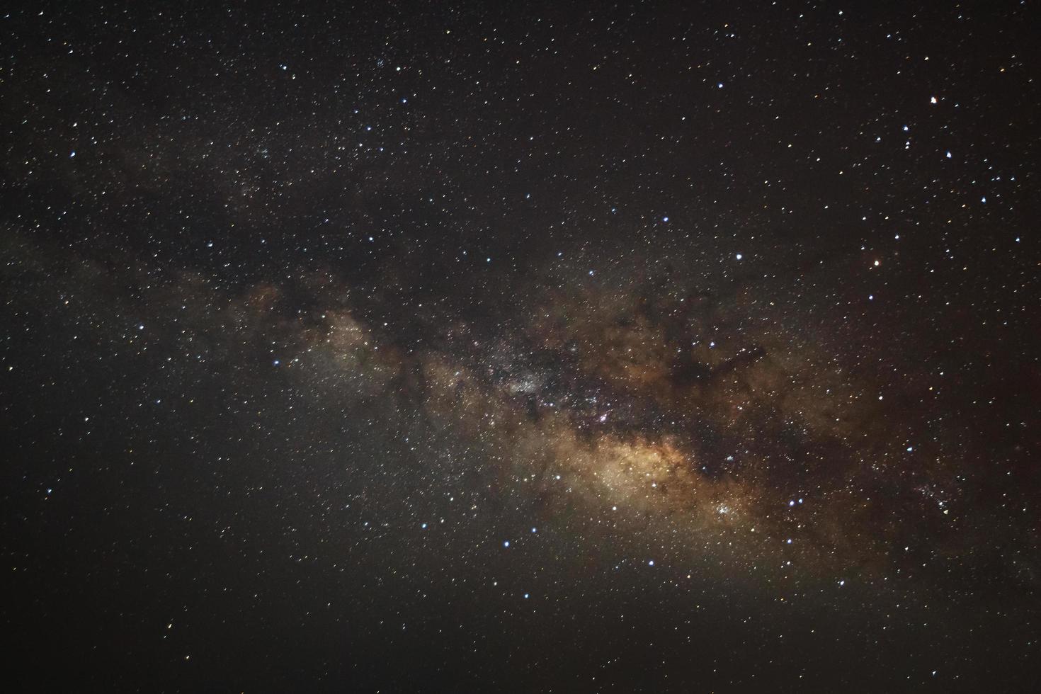 The center of the milky way galaxy, Long exposure photograph,with grain photo