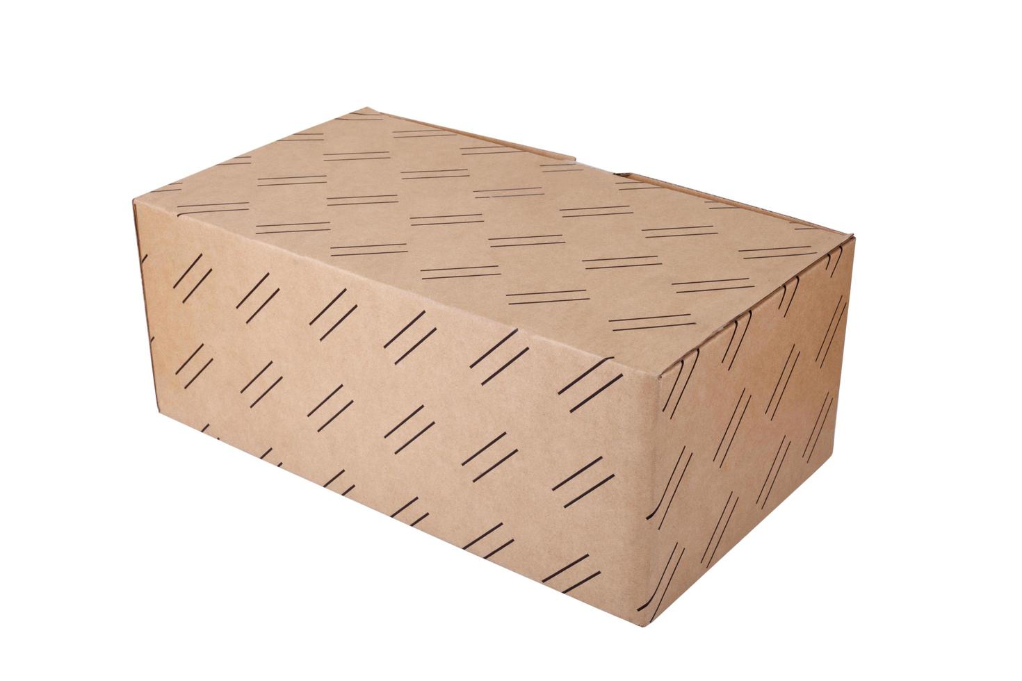 Cardboard box isolated on a white background photo