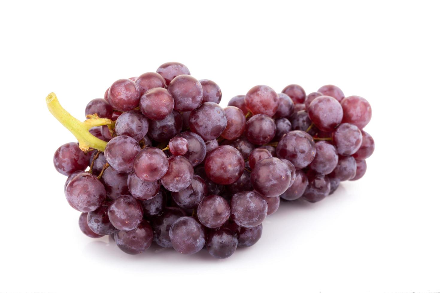 fresh red grape on white background photo