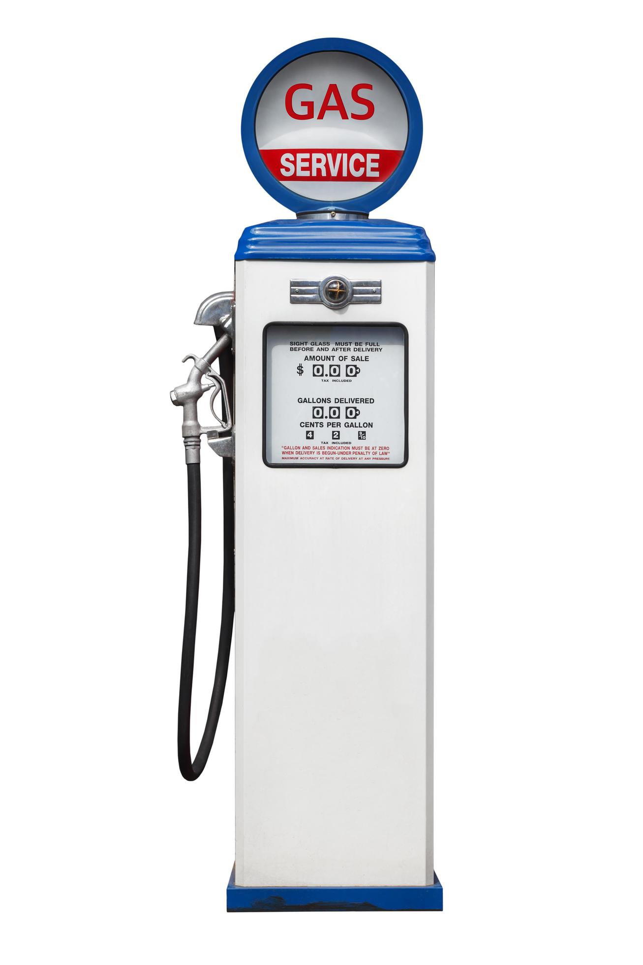 Retro gas pump isolated on white background 10452560 Stock Photo at Vecteezy