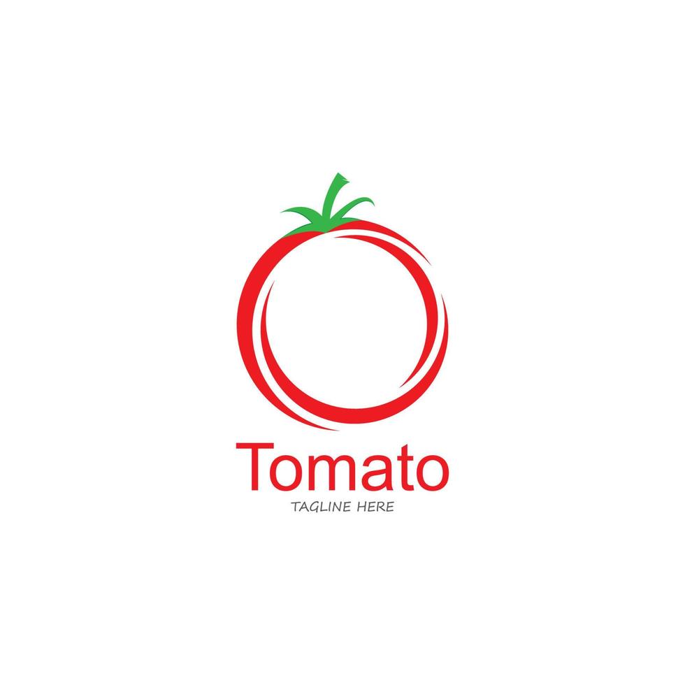 plantilla de diseño de logotipo de tomate. vector