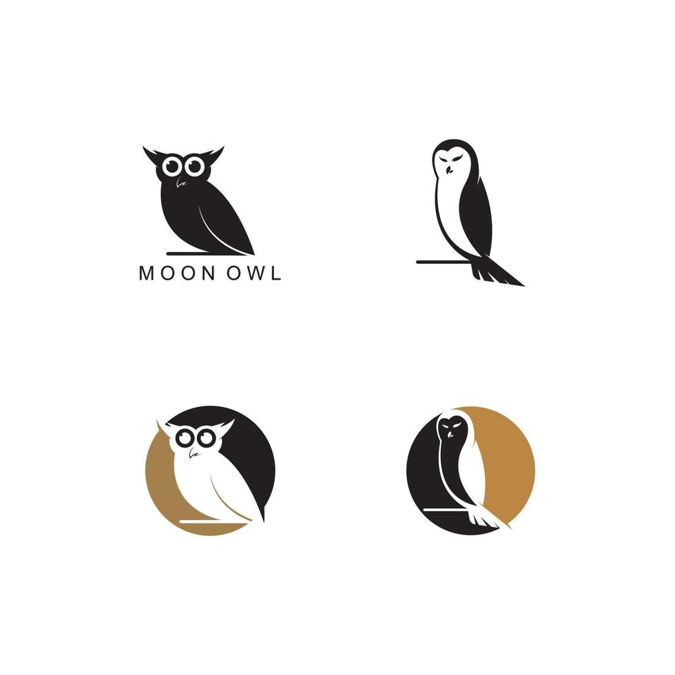 Owl logo template vector