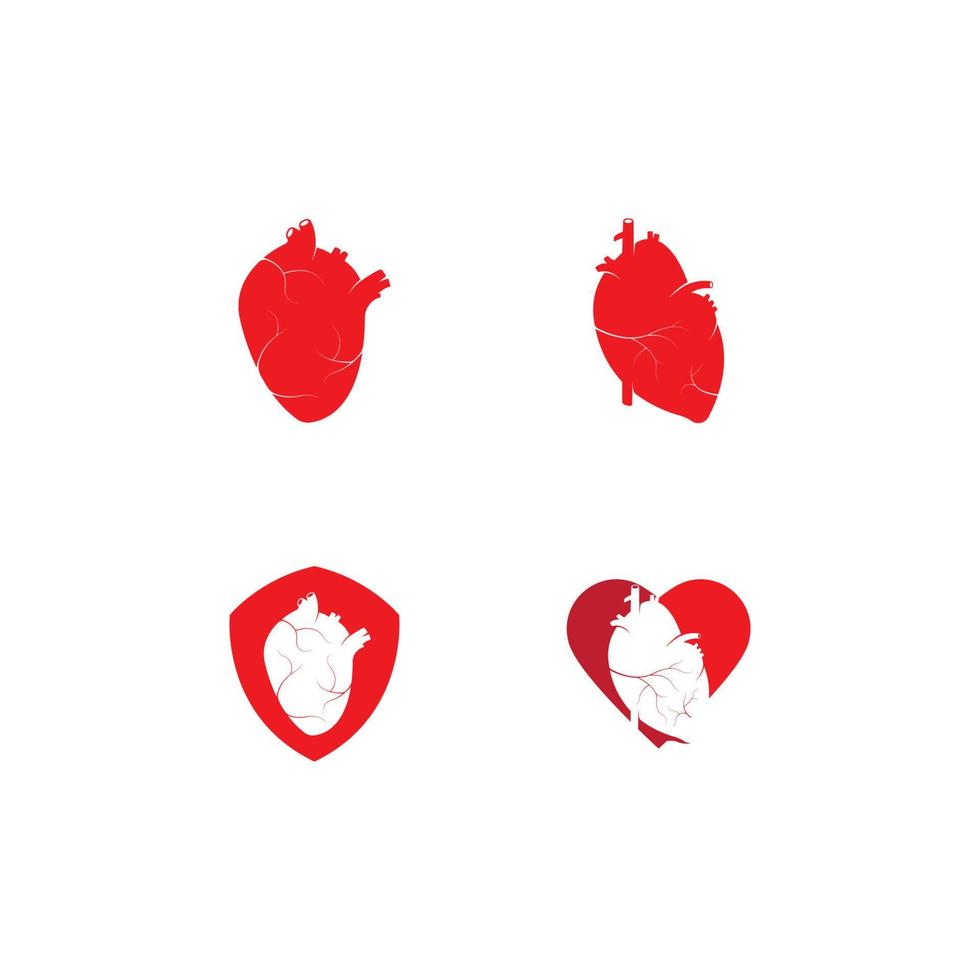 Human heart medical vector