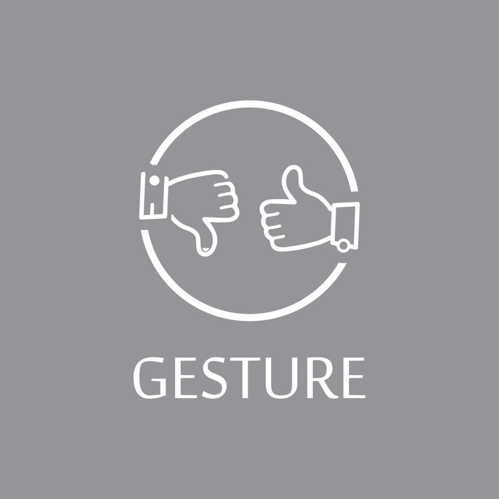 gestos con las manos y lenguaje de señas aislado vector