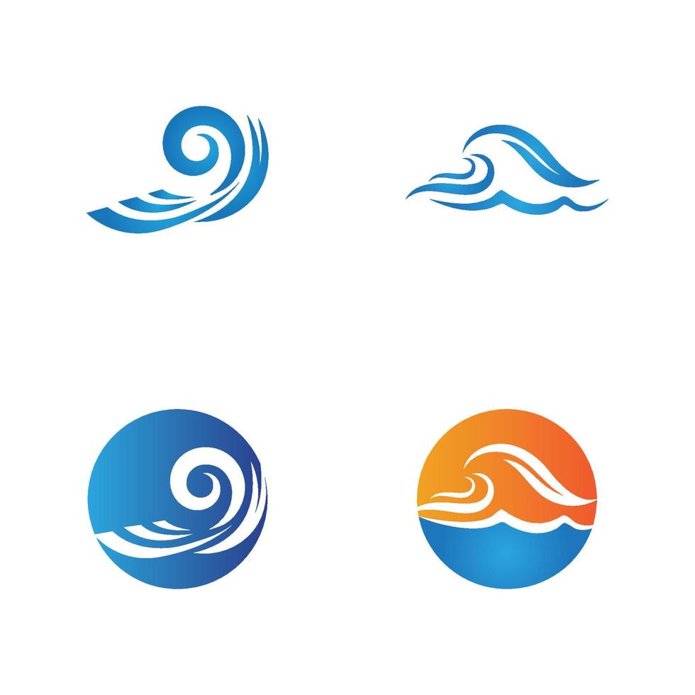 vector de icono de onda de agua