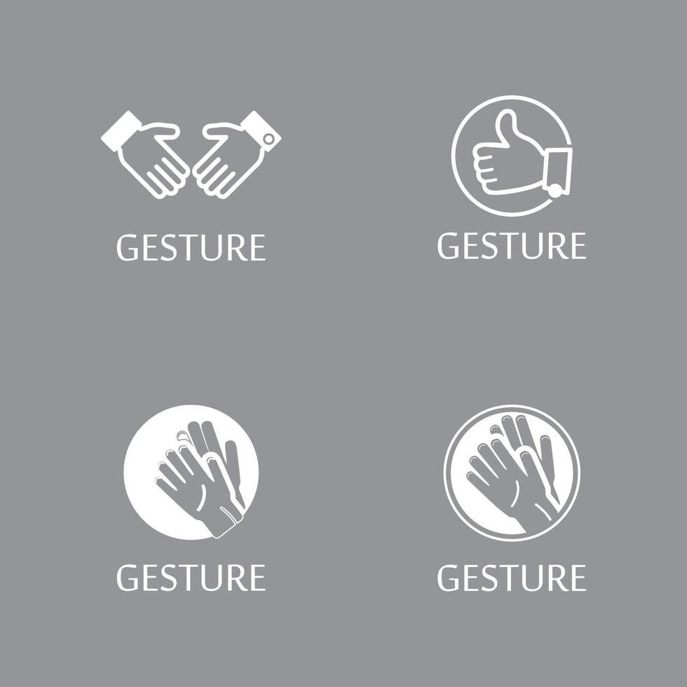 Hand gestures and sign language isolated vector