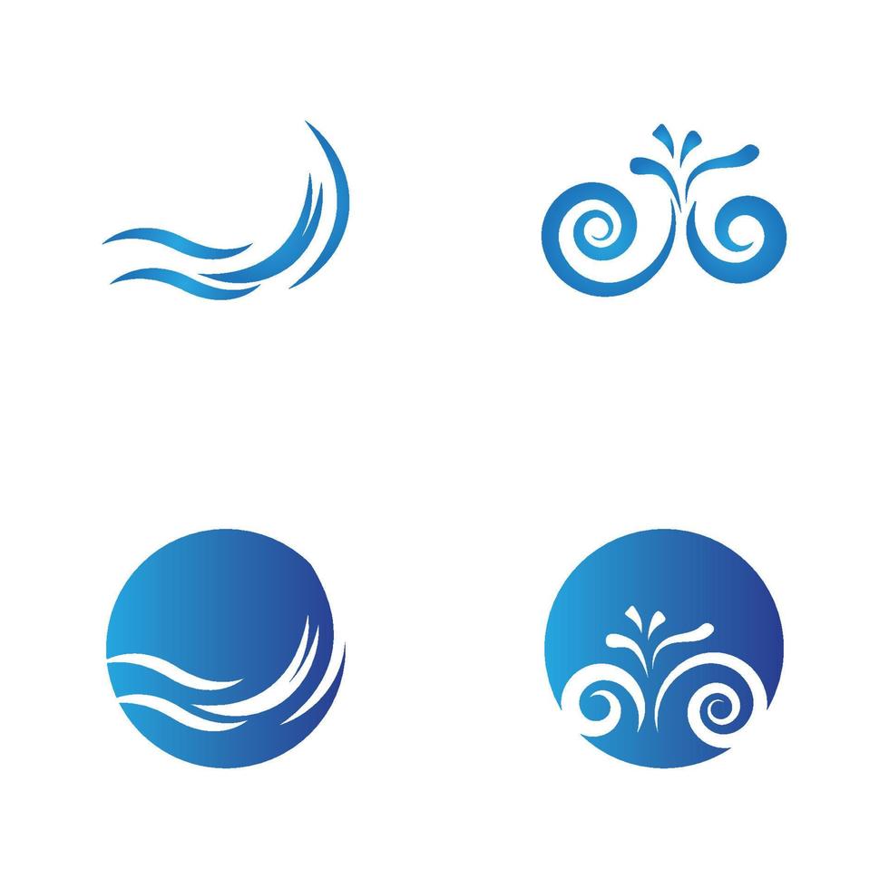 vector de icono de onda de agua