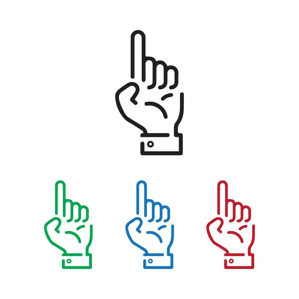 Hand gestures and sign language isolated vector