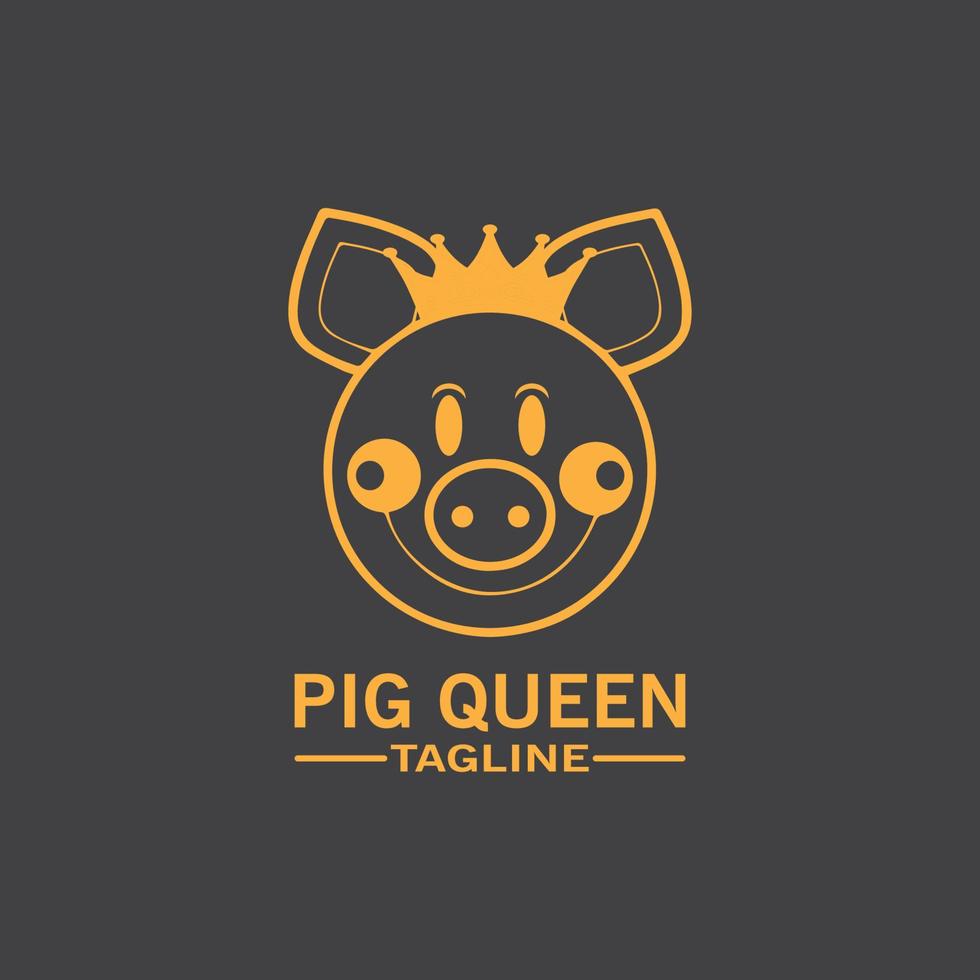 Cartoon pig Design illustration vector