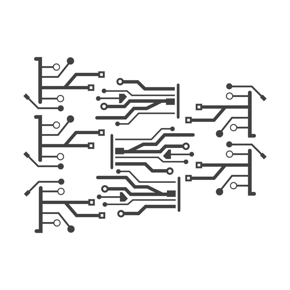 vector de plantilla de logotipo de circuito
