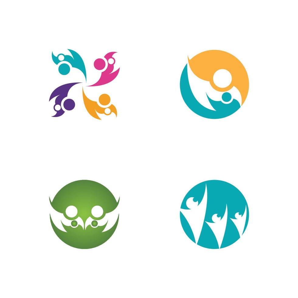 Adoption and community care Logo template vector