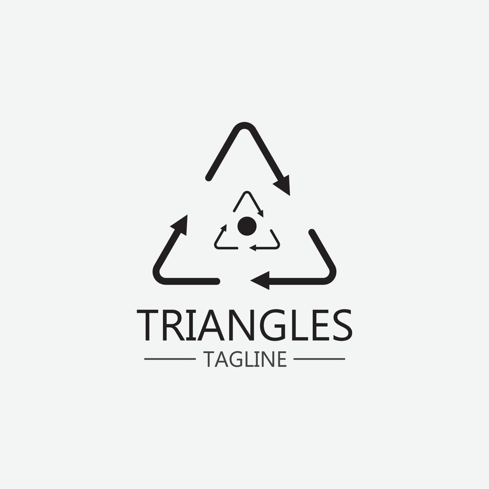 diseño de icono de triángulo vector