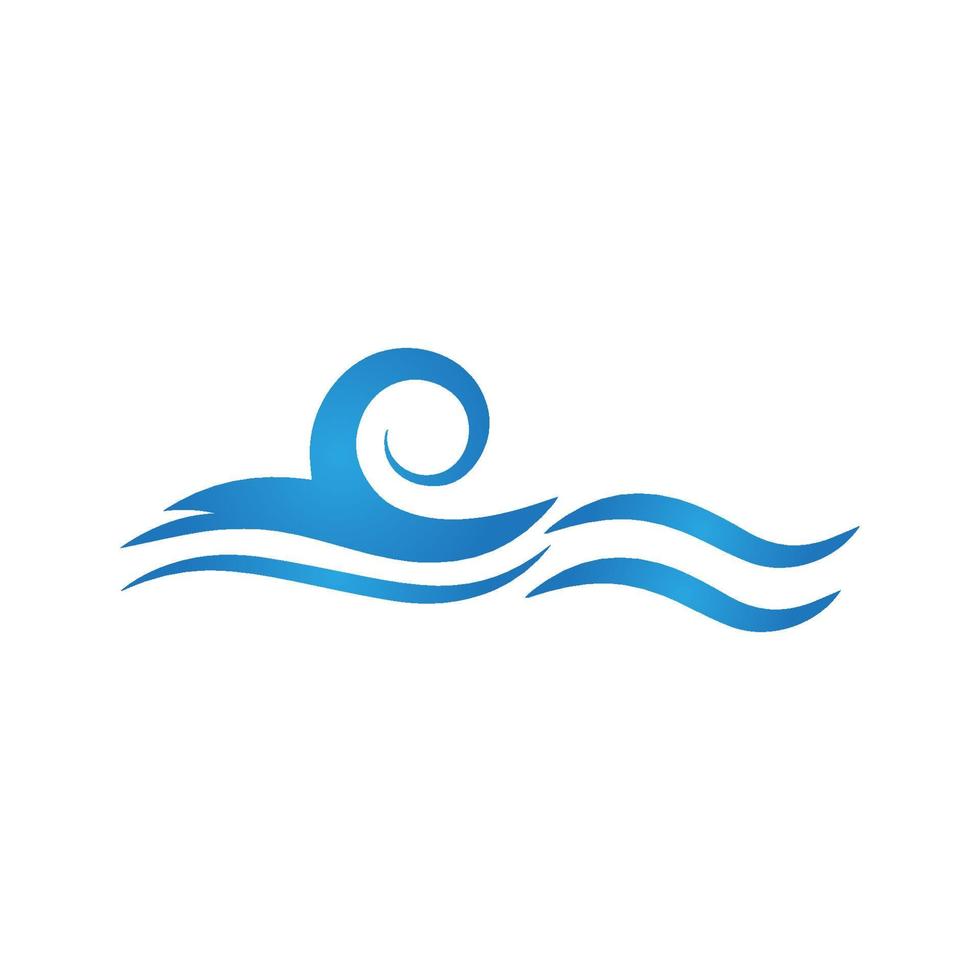 Water wave icon vector