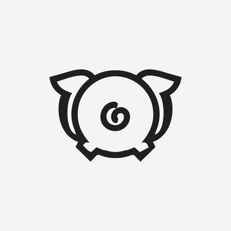 Cartoon pig Design illustration vector