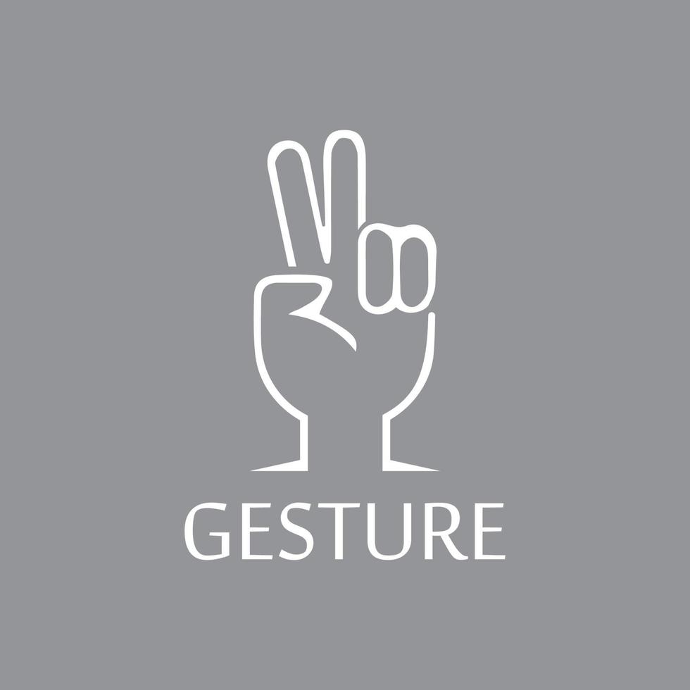 gestos con las manos y lenguaje de señas aislado vector