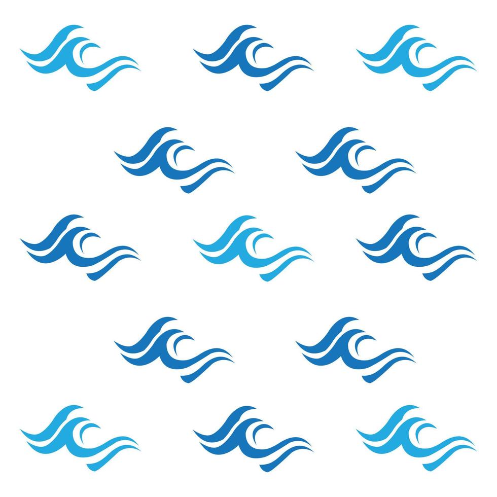 Water wave icon vector