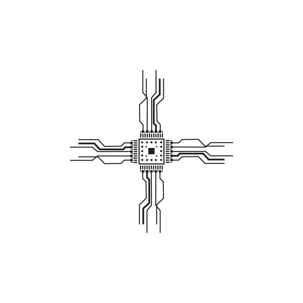 Circuit Logo Template vector