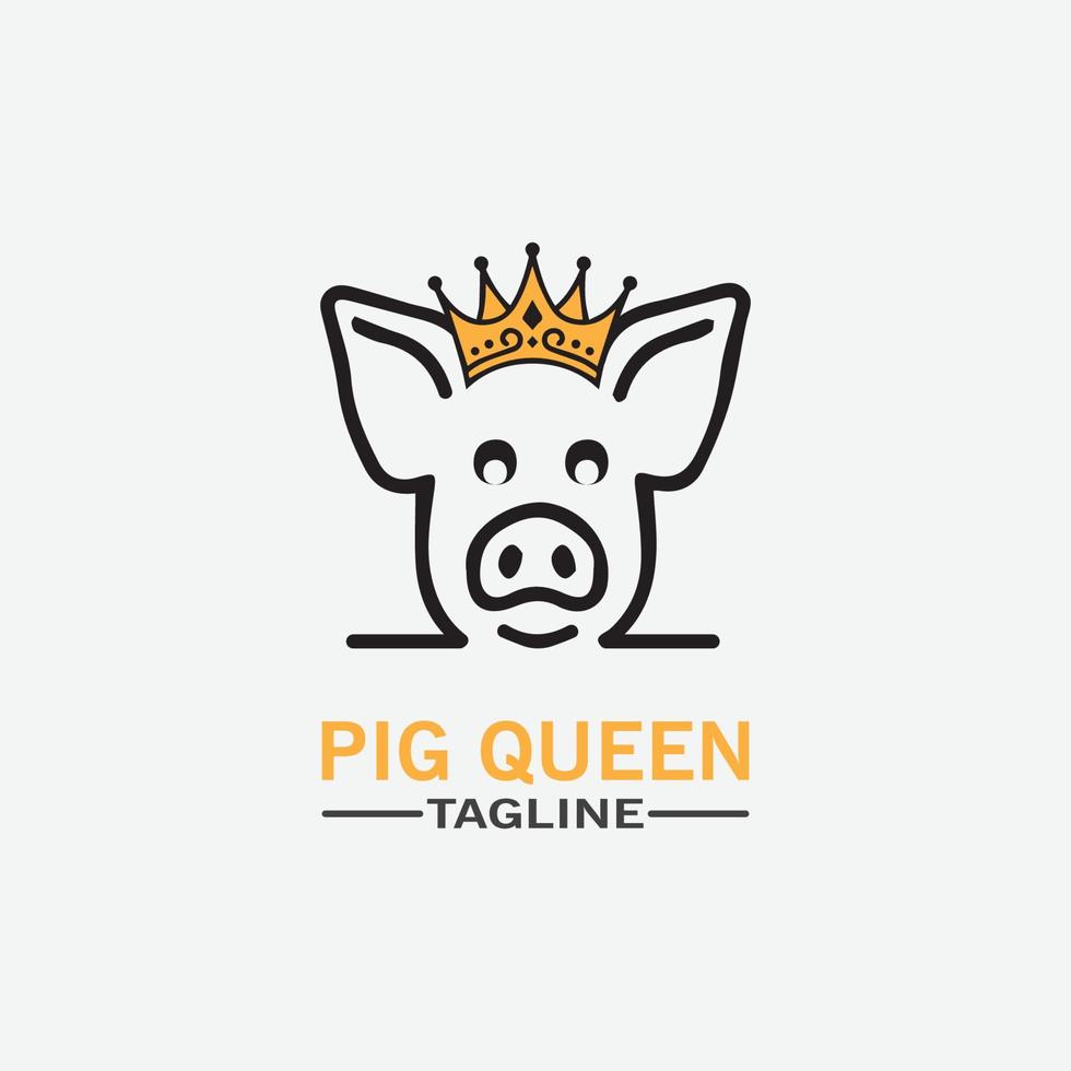 Cartoon pig Design illustration vector