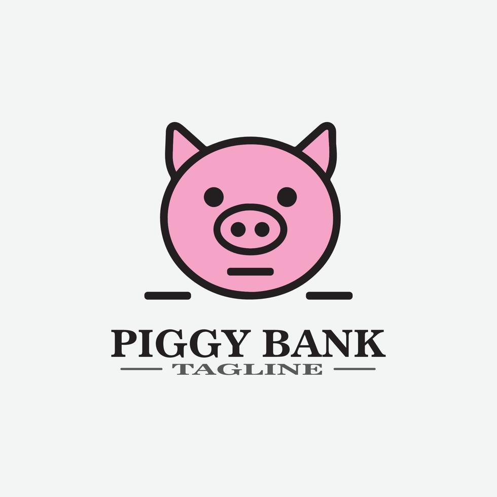 Cartoon pig Design illustration vector