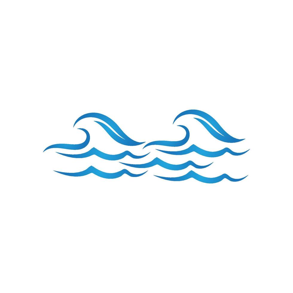 Water wave icon vector