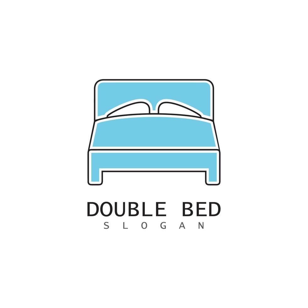 Bed icon, Furniture Vector illustration, flat design.