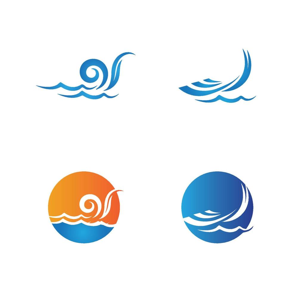 Water wave icon vector