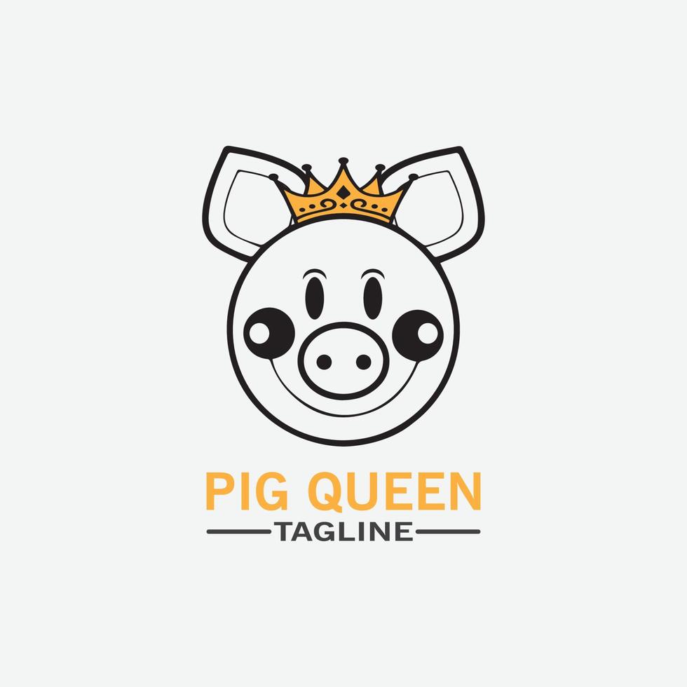 Cartoon pig Design illustration vector